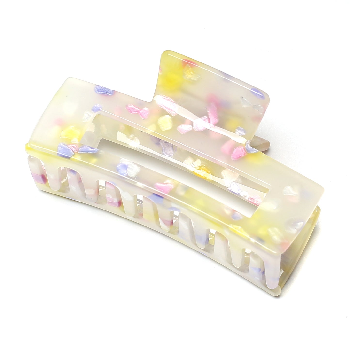 Rectangle Translucent Claw Clip 7.4cm