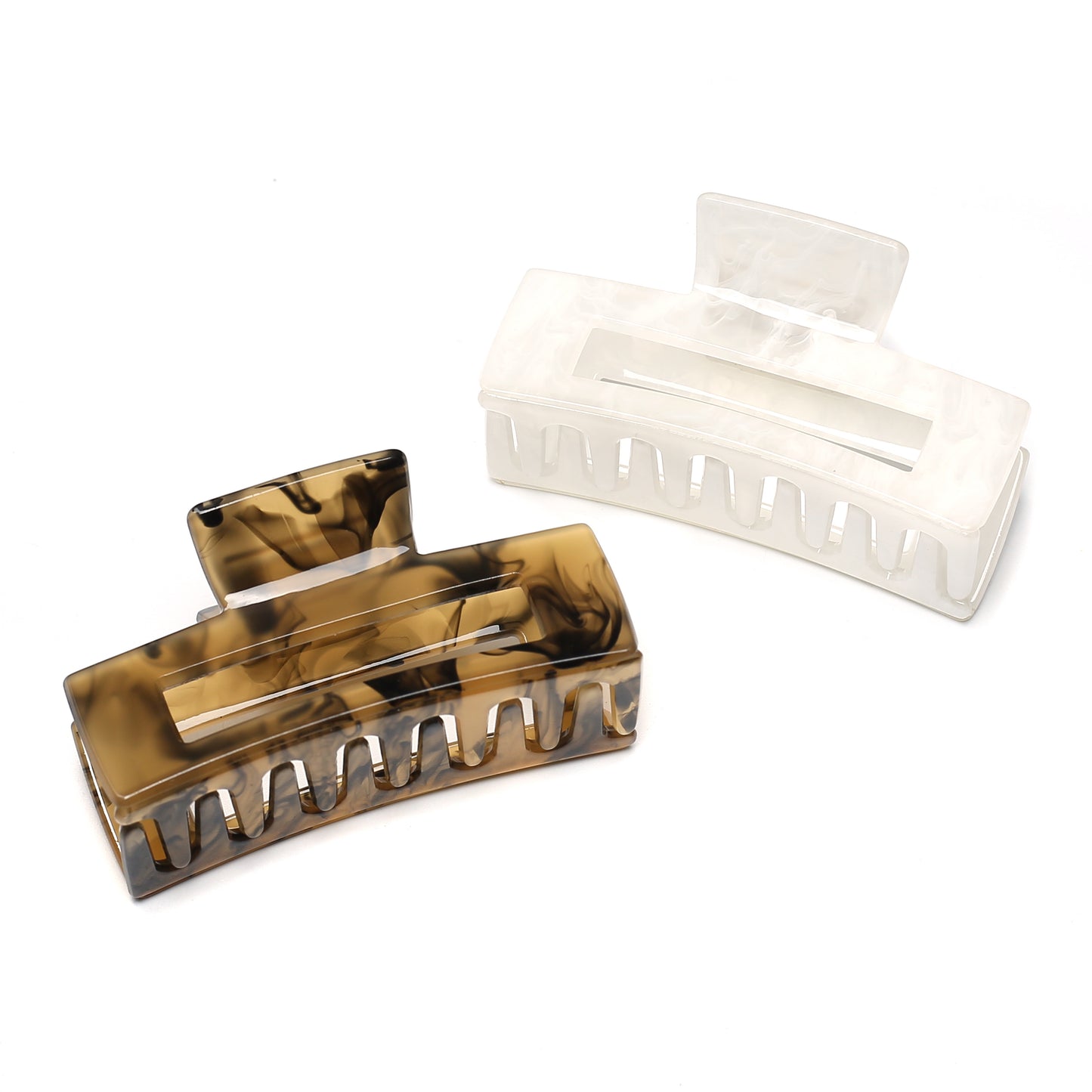 Rectangle Translucent Claw Clip 7.4cm
