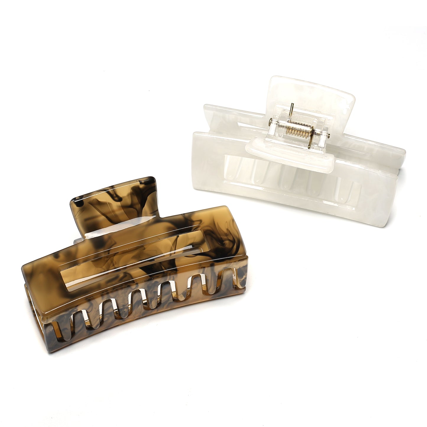 Rectangle Translucent Claw Clip 7.4cm
