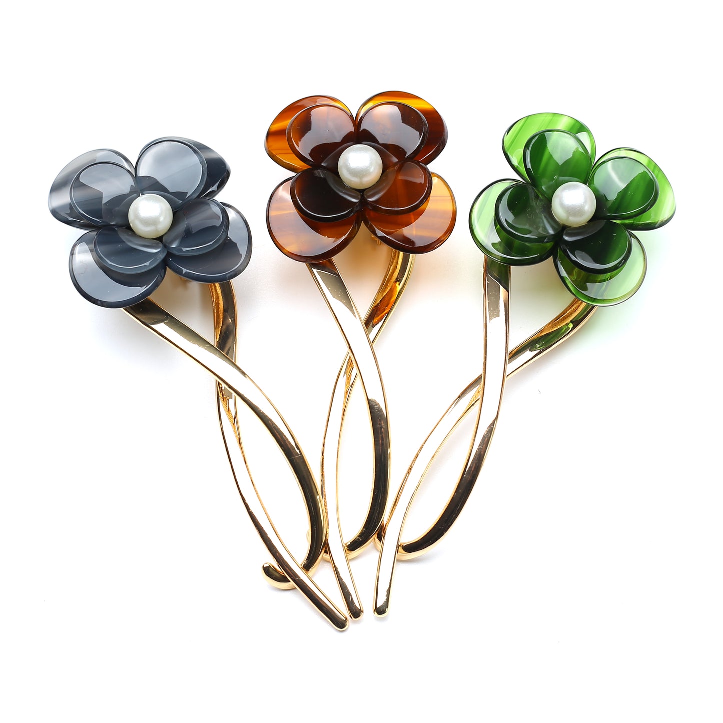Floral Chignon Hair Pin 12cm