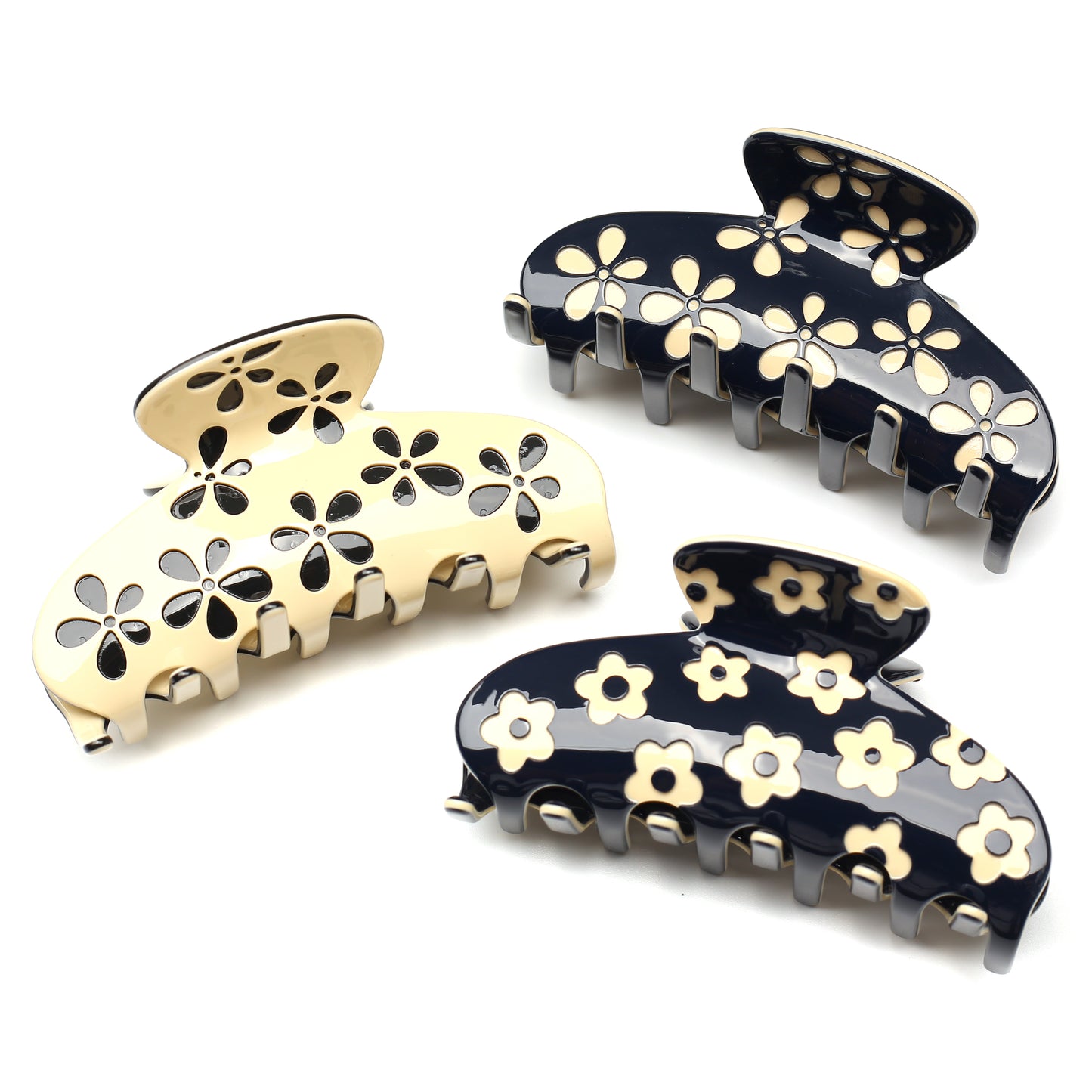 Large Floral Claw Clip 9cm