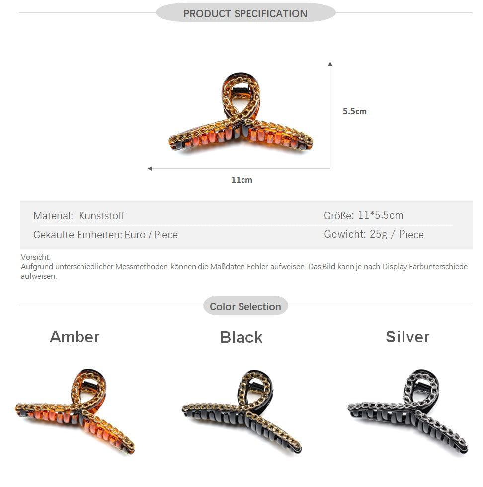 Large Chain Claw Clip 11cm