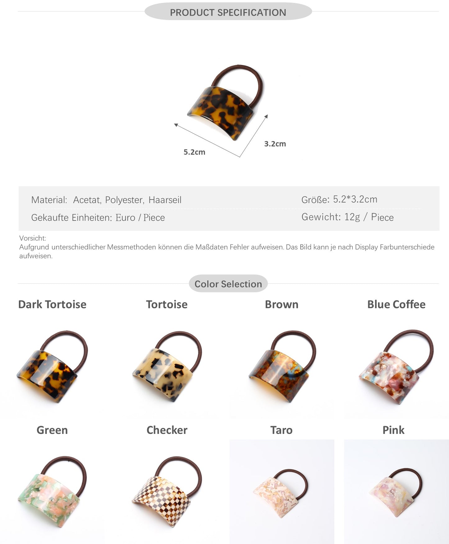 Rectangle Ponytail Holder Hair Tie