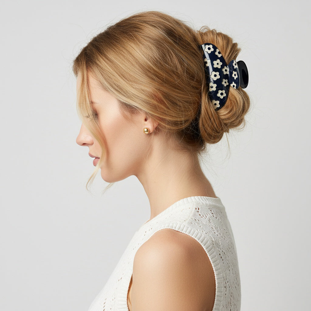 Large Floral Claw Clip 9cm