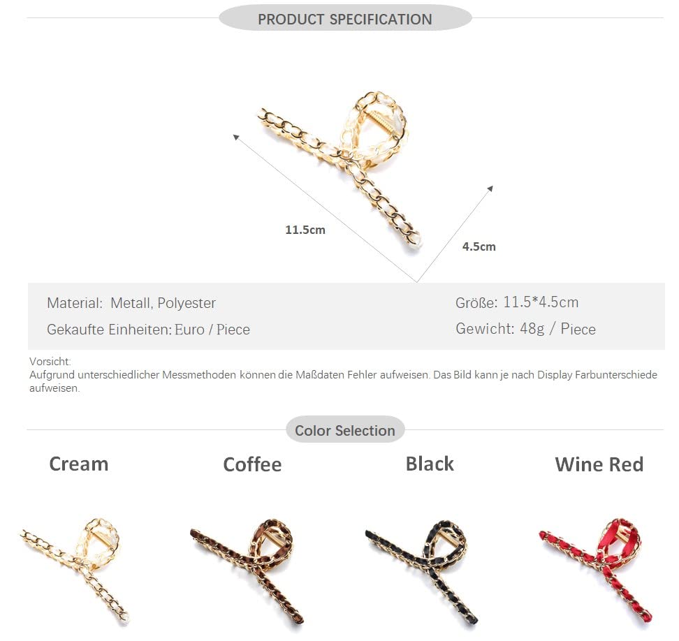 Jumbo Ribbon Claw Clip 11.5cm