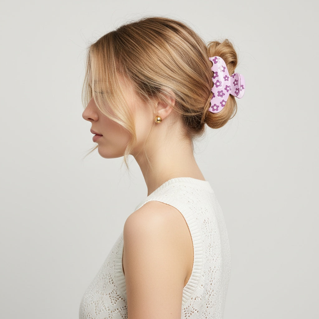 Large Floral Claw Clip 9cm