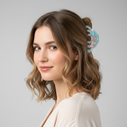 中くらい ヘアクリップ 髪留め クリップ バンスクリップ8.5*4.2cm